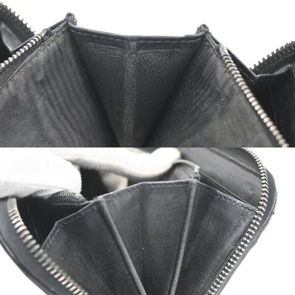 BOTTEGA VENETA Intrecciato Long Zipper Around Wallet Leather Black - Picture 16 of 16